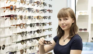 26-09-scelta-della-professione-2026-Louisa-Freitag-ottica Ottica: una giovane donna mostra un paio di occhiali nel negozio