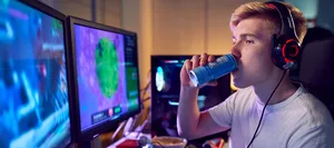 24-12-energydrinks-schweizer-elternmagazin-stocksy-hg Energydrinks: Jugendlicher am Gamen mit Dose in der Hand